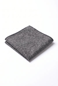 Fazzoletto da taschino da uomo in tweed grigio