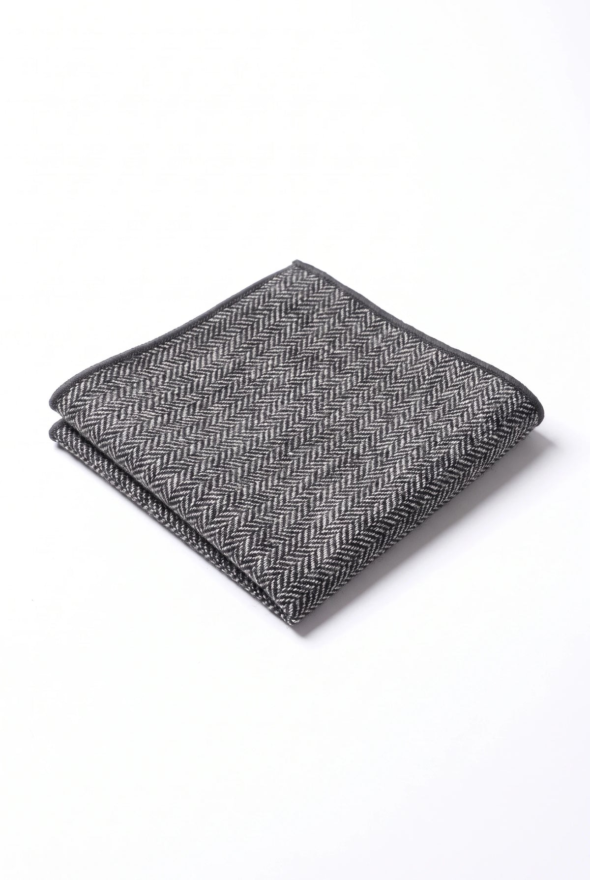 Fazzoletto da taschino da uomo in tweed grigio
