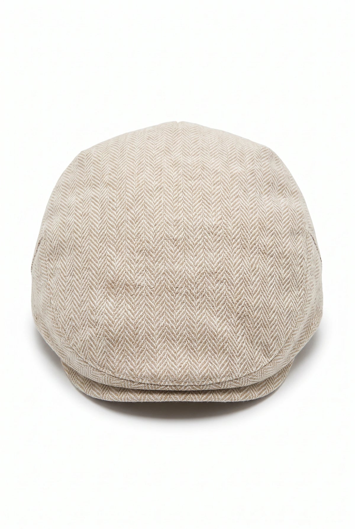 Cappello classico da uomo beige con visiera piatta