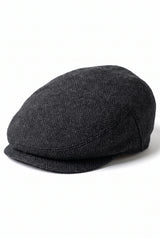 Cappello classico da uomo color antracite con visiera piatta