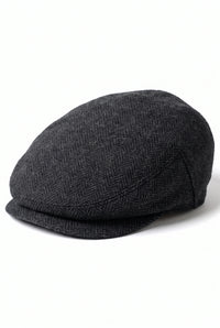 Cappello classico da uomo color antracite con visiera piatta