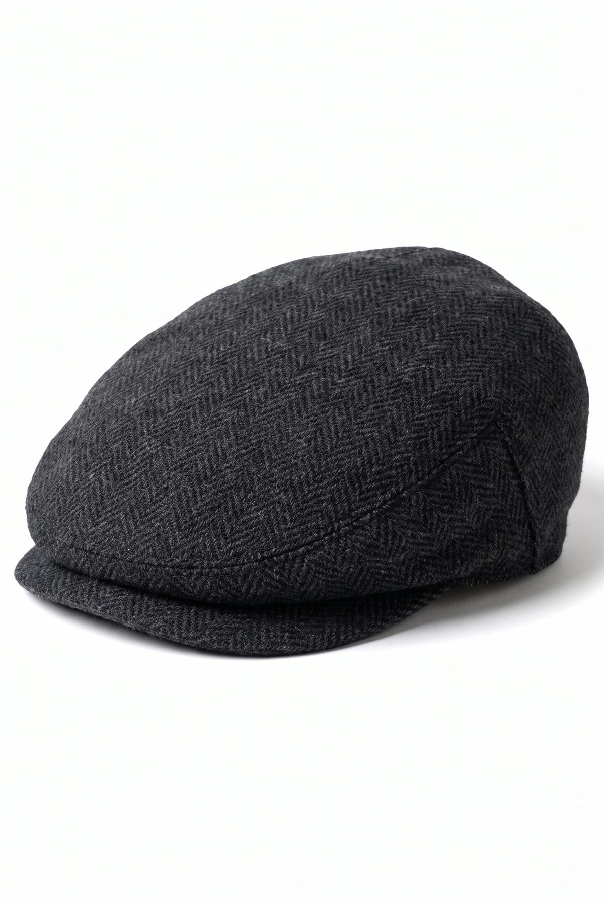 Cappello classico da uomo color antracite con visiera piatta