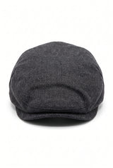 Cappello classico da uomo color antracite con visiera piatta