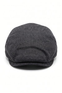 Cappello classico da uomo color antracite con visiera piatta
