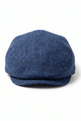Berretto piatto classico da uomo blu navy