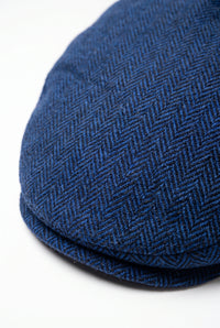 Berretto piatto classico da uomo blu navy