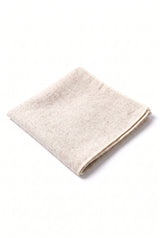 Fazzoletto da taschino da uomo in misto lana tweed color avorio