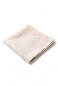 Fazzoletto da taschino da uomo in misto lana tweed color avorio