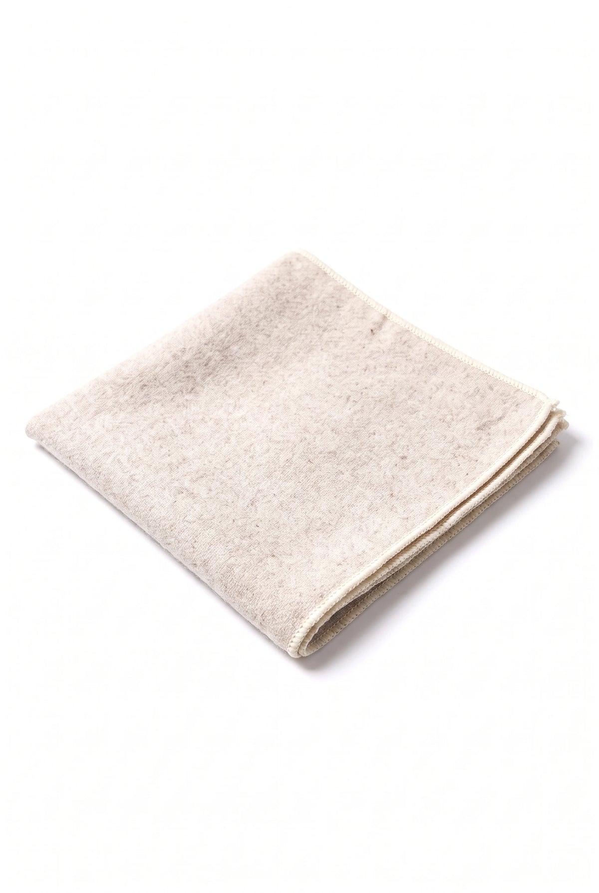 Fazzoletto da taschino da uomo in misto lana tweed color avorio