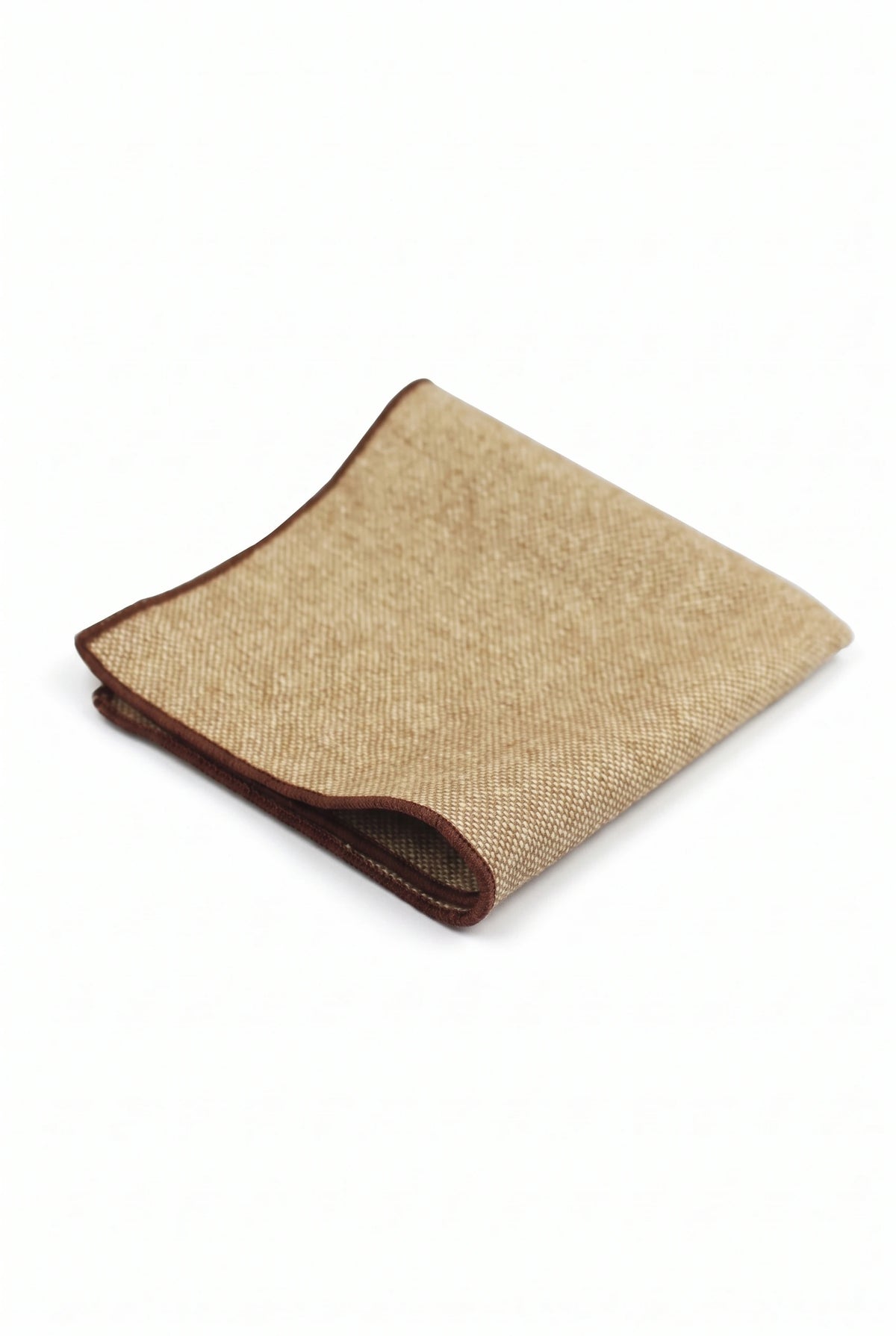 Fazzoletto da taschino da uomo in tweed color kaki