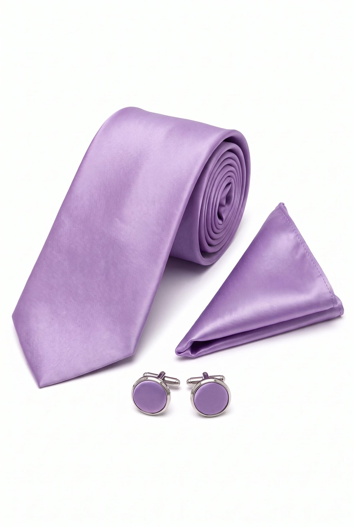 Set di cravatte da uomo color lavanda