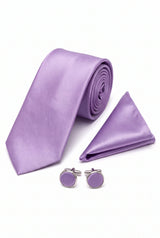 Set di cravatte da uomo color lavanda
