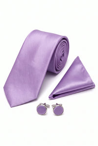 Set di cravatte da uomo color lavanda