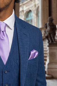 Set di cravatte da uomo color lavanda