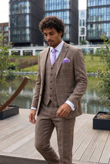 Set di cravatte da uomo color lavanda