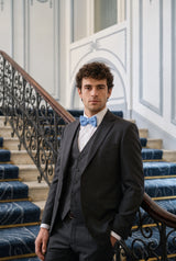 Papillon da uomo in maglia azzurra