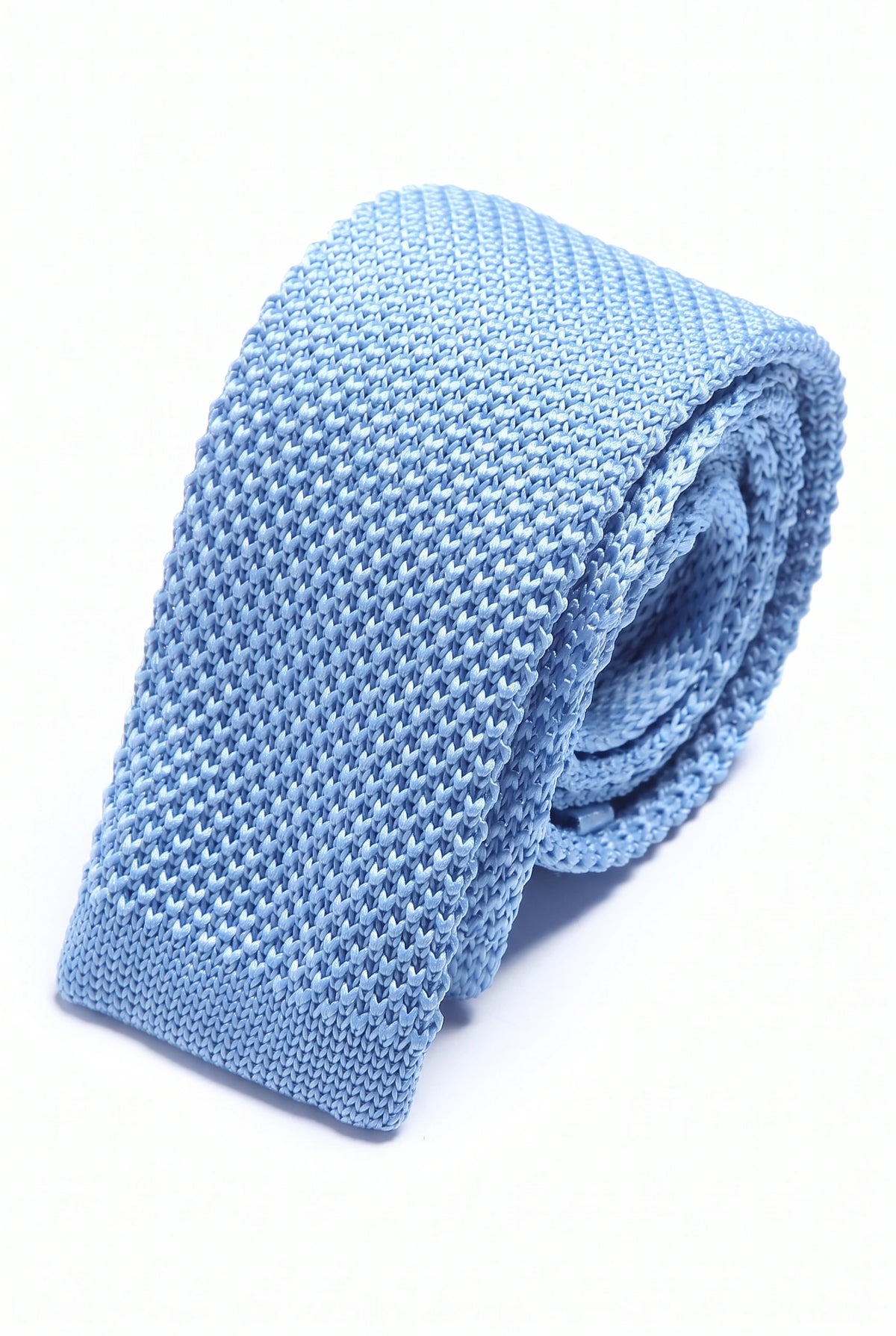 Cravatta da uomo in maglia azzurra