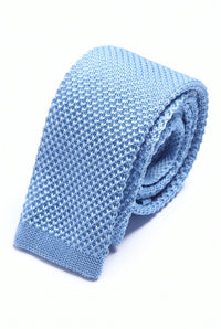 Cravatta da uomo in maglia azzurra
