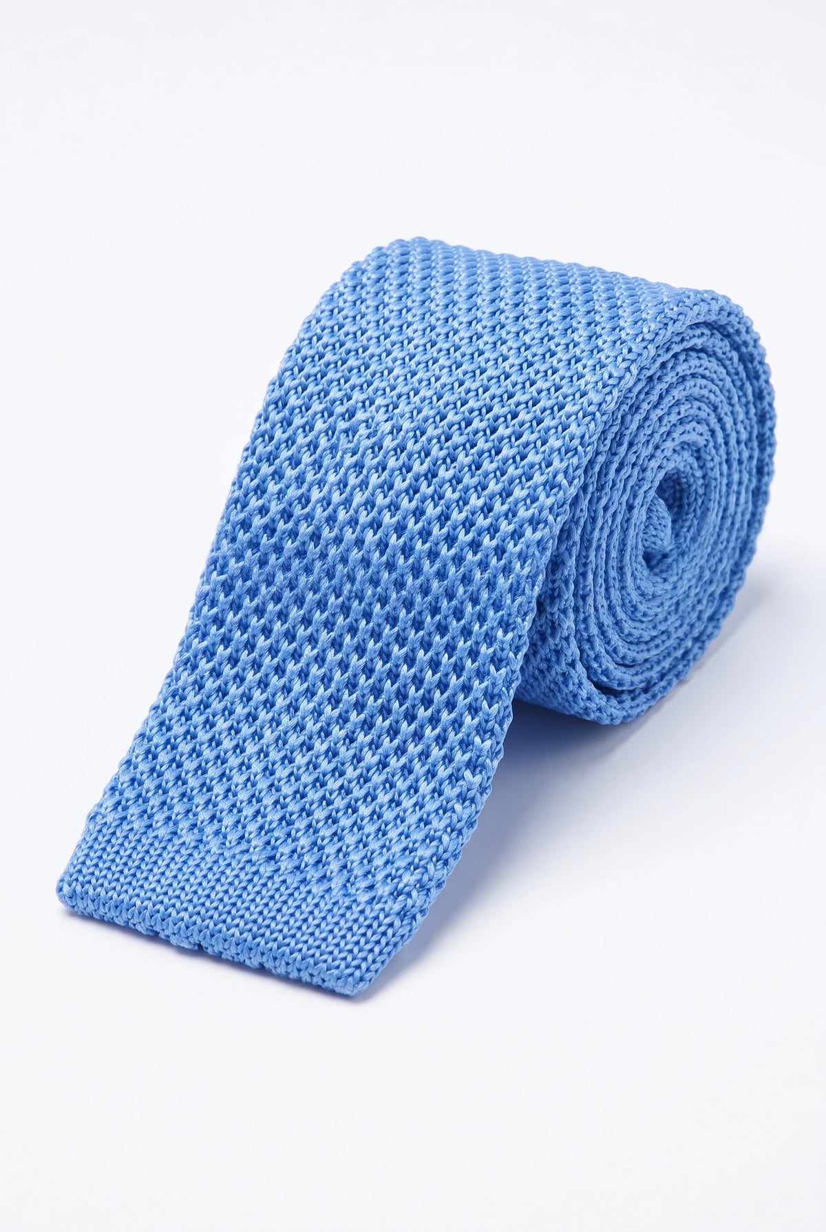 Cravatta da uomo in maglia azzurra