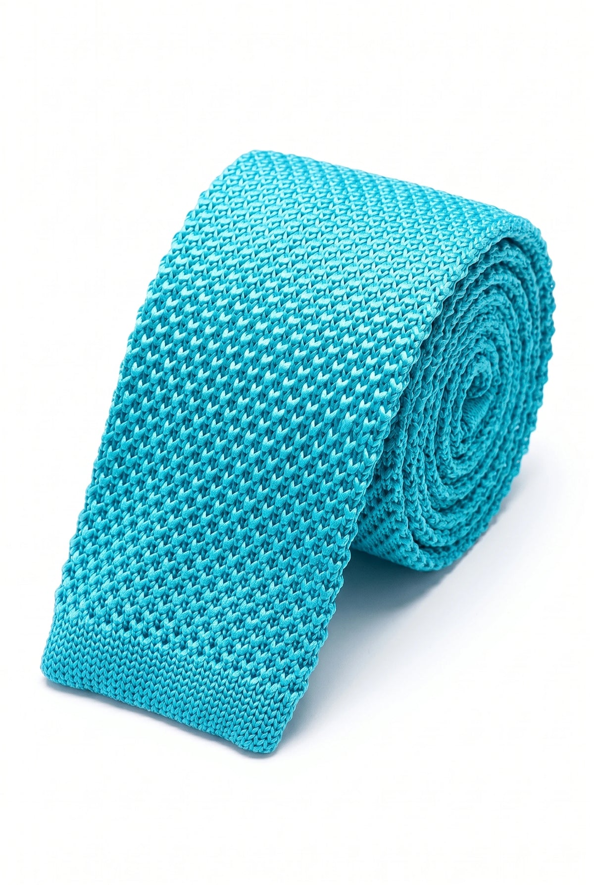 Cravatta da uomo in maglia azzurra