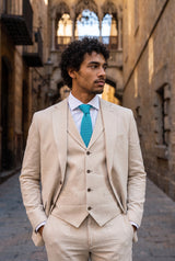 Cravatta da uomo in maglia azzurra