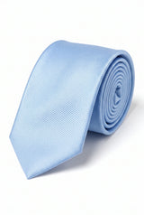 Cravatta slim da uomo azzurra
