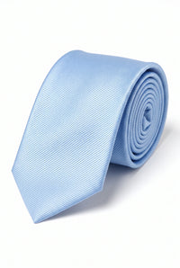Cravatta slim da uomo azzurra