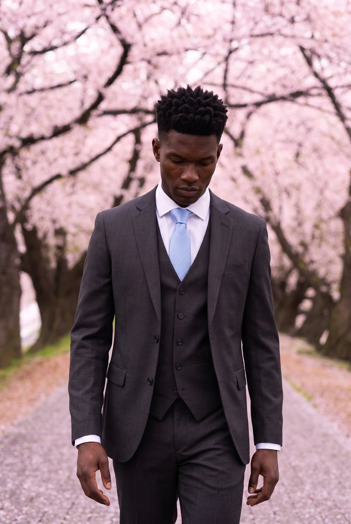 Cravatta slim da uomo azzurra