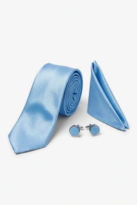 Set di cravatte da uomo azzurre