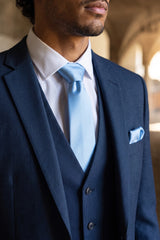Set di cravatte da uomo azzurre