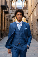 Set di cravatte da uomo azzurre