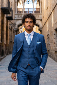 Set di cravatte da uomo azzurre
