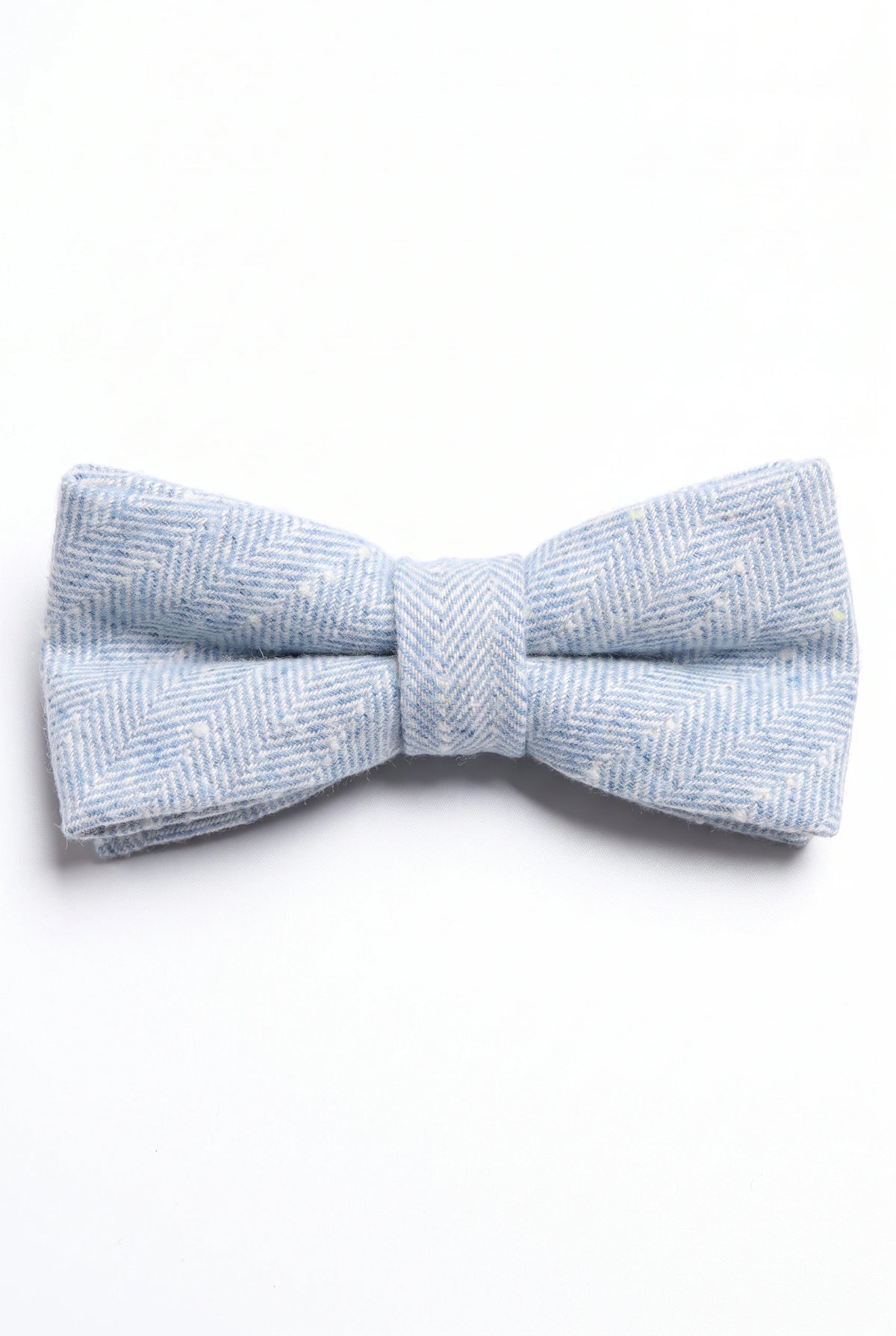 Papillon da uomo in tweed azzurro chiaro