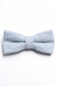 Papillon da uomo in tweed azzurro chiaro
