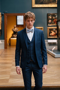 Papillon da uomo in tweed azzurro chiaro