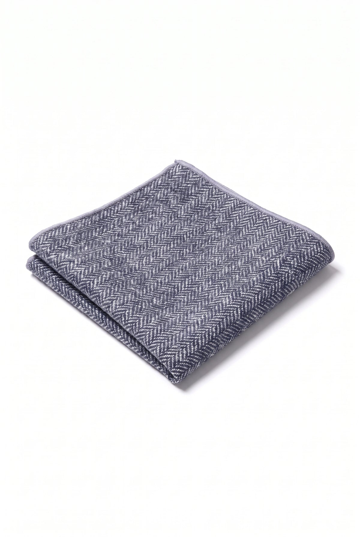 Fazzoletto da taschino da uomo in misto lana tweed azzurro chiaro