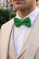 Papillon da uomo in maglia verde chiaro