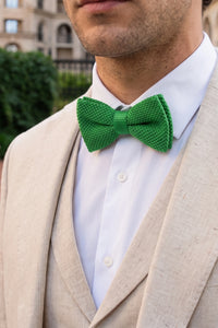 Papillon da uomo in maglia verde chiaro