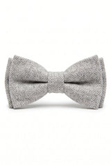 Papillon da uomo in tweed grigio chiaro