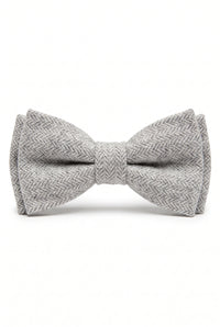 Papillon da uomo in tweed grigio chiaro