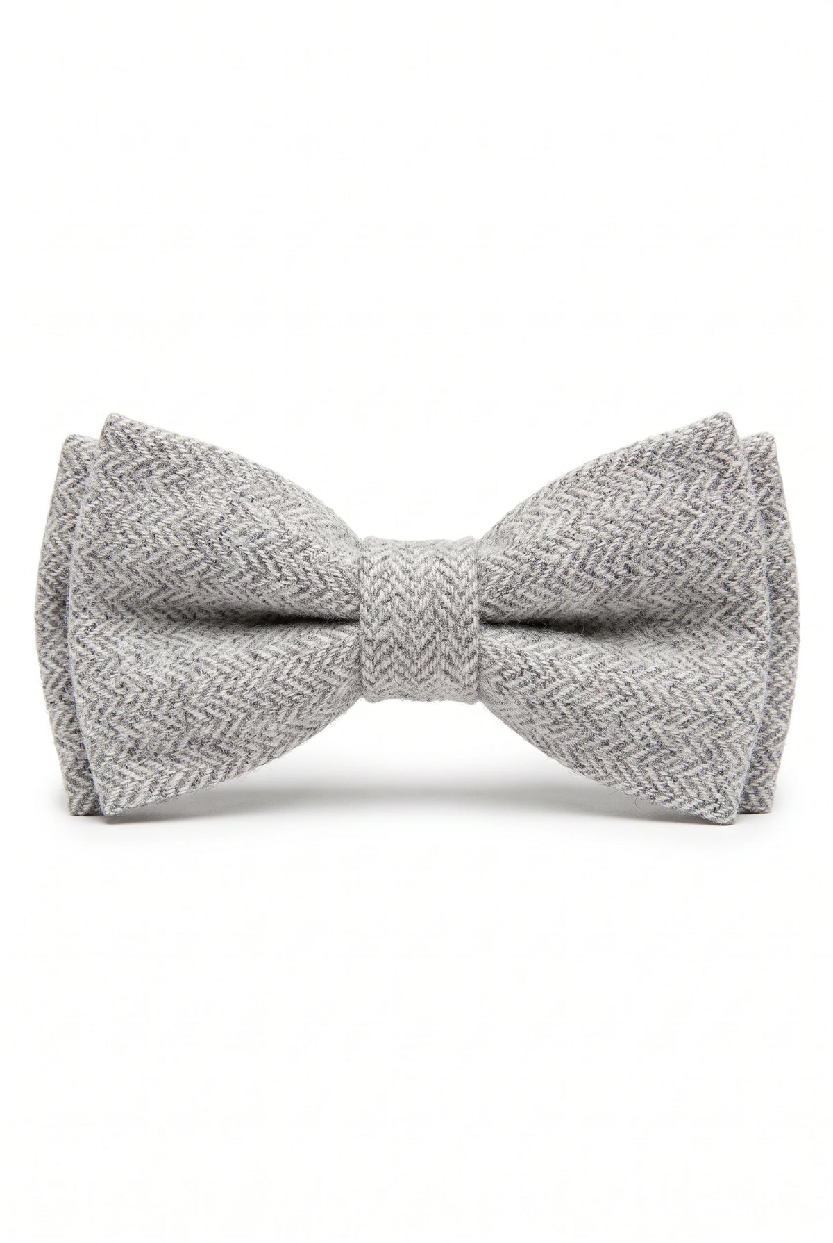 Papillon da uomo in tweed grigio chiaro