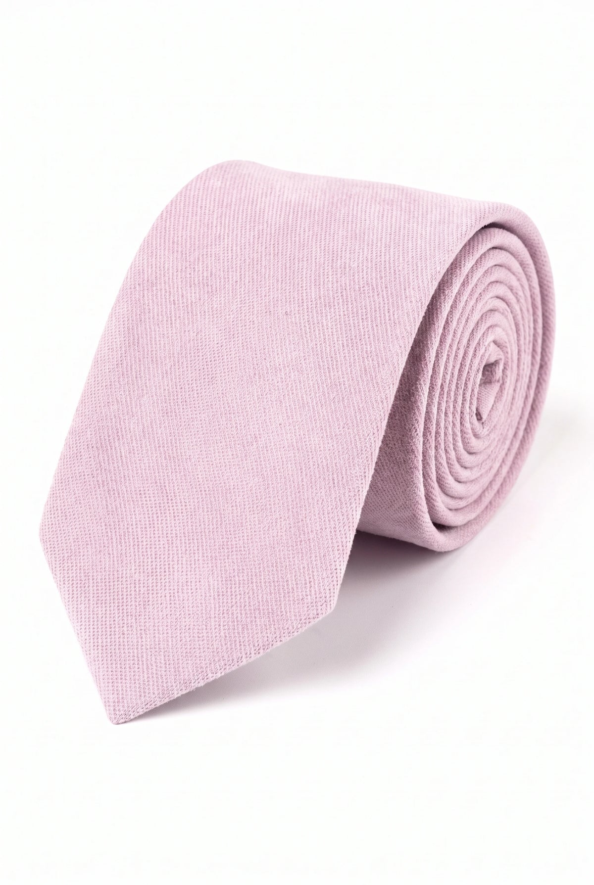 Cravatta da uomo rosa chiaro con finitura scamosciata