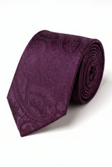 Set regalo con cravatta da uomo con motivo paisley lilla