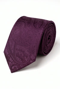 Set regalo con cravatta da uomo con motivo paisley lilla