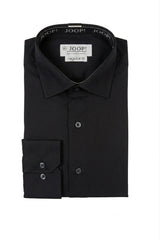 Camicia elegante da uomo a maniche lunghe con bottoni - Nera