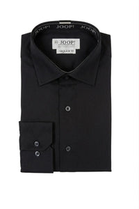 Camicia elegante da uomo a maniche lunghe con bottoni - Nera