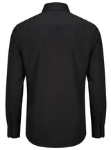 Camicia elegante da uomo a maniche lunghe con bottoni - Nera