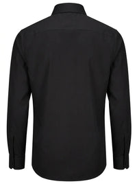 Camicia elegante da uomo a maniche lunghe con bottoni - Nera