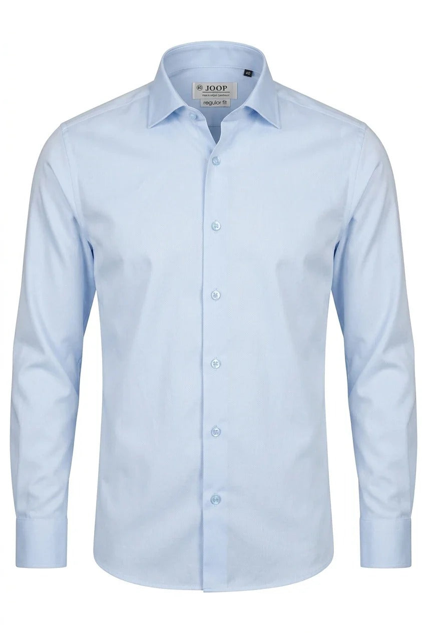Camicia elegante da uomo a maniche lunghe con bottoni - Blu