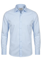 Camicia elegante da uomo a maniche lunghe con bottoni - Blu